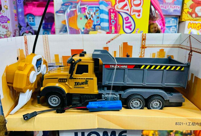 Đồ chơi xe ô tô công trình 321-1 321-2 321-3, xe ô tô cứu hỏa điều khiển từ xa 322-3, xe chạy bằng pin sạc, có đèn