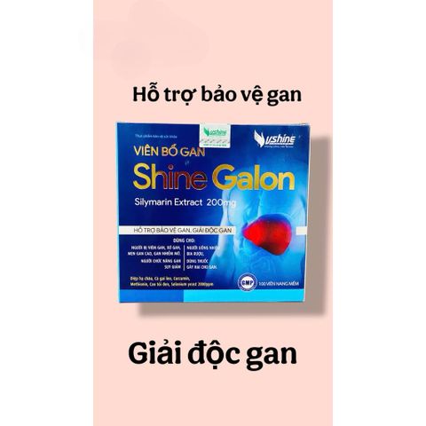 Viên uống bổ gan Shine Galon hỗ trợ giảm gan nhiễm mỡ,mẩn ngứa mề đay do chức năng gan kém(Hộp 100 viên)