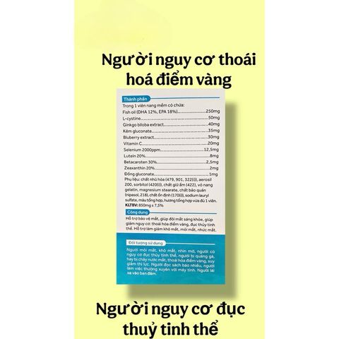 Viên uống MEDI bảo vệ mắt,giúp giảm mỏi mắt,khô mắt hay chảy nước mắt,mắt mờ do thoái hoá(Hộp 60/90 viên)