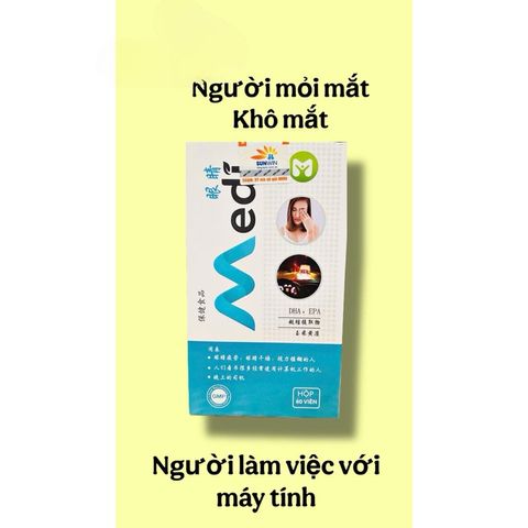Viên uống MEDI bảo vệ mắt,giúp giảm mỏi mắt,khô mắt hay chảy nước mắt,mắt mờ do thoái hoá(Hộp 60/90 viên)