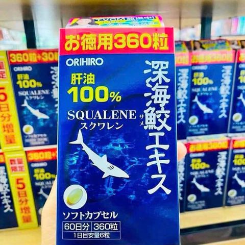 Dầu gan cá mâp Orihiro Squalene Japan 360 viên