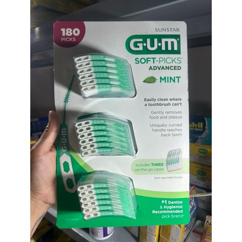 Tăm Gum Soft-Picks Advanced Mint tăm nha khoa Gum hương bạc hà [Hàng Mỹ]