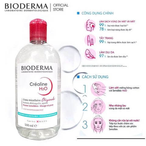Nước Tẩy Trang Bioderma Chính Hãng Cho Da Dầu Mụn, Nhạy Cảm 500ml 643994