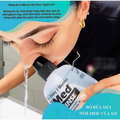Bộ bình rửa mũi Neilmed ( gồm 1 xịt mũi, 2 bình rửa, 250 gói muối)