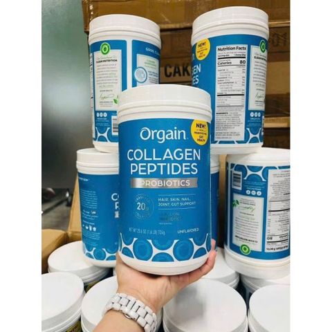 collagen peptide của hãng orgain với probiotic