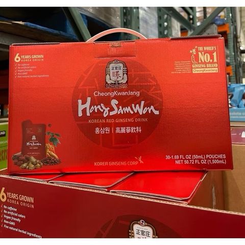 Hồng Sâm-Hongsamwon sâm linh chi mật ong 50mlx30 (10túi x 3hộp)