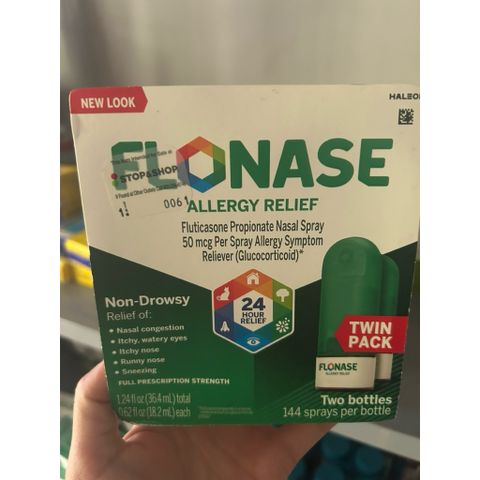 XỊT MŨI DỊ ỨNG DO THỜI TIẾT FLONASE -  CHAI NHẬP TỪ MỸ- CÓ BÁN LẺ.mẫu mới xanh lá