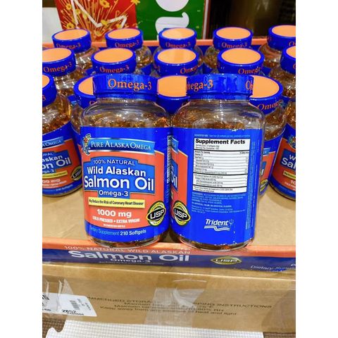 [Chính hãng -Hàng AIR] Viên dầu cá Alaska Omega Wild Alaskan Salmon Oil 1000mg