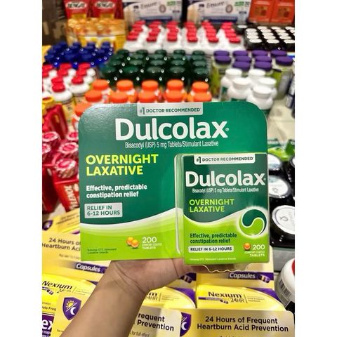 Viên uống nhuận tràng táo bón Detox Dulcolax Laxative Mỹ 200 viên