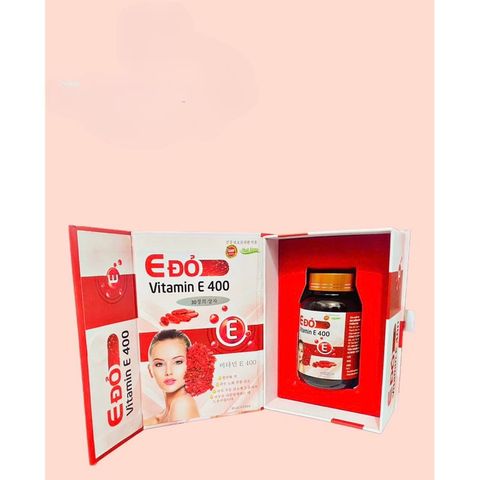 Viên Vitamin E Đỏ 400 giúp chống oxy hoá,giảm nguy cơ lão hoá da,tăng đàn hồi da(Hộp 30 viên)