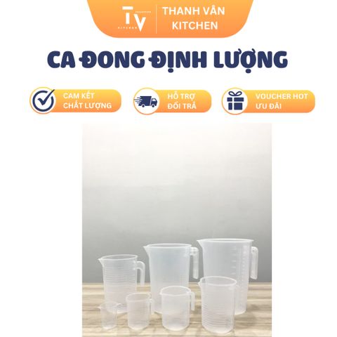 Ca Đong Định Lượng Pha Chế Nhựa PP Cao Cấp - Dụng Cụ Nhà Bếp Đẹp, Chất Lượng Tốt, Đa Dạng Kiểu Dáng 100ml Đến 5000ml (TV254-1)