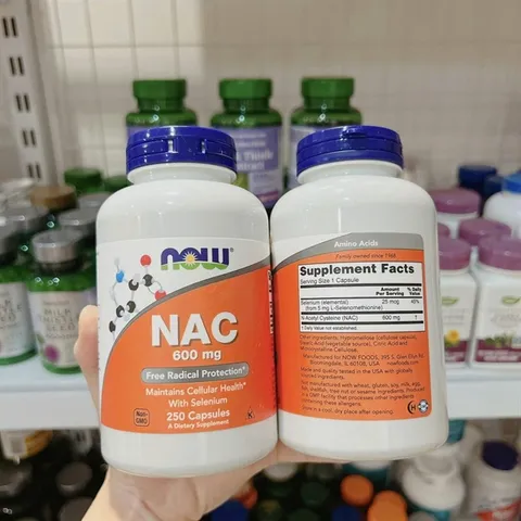 Viên Uống NOW NAC 600mg 250 Viên – hỗ trợ sức khỏe hô hấp