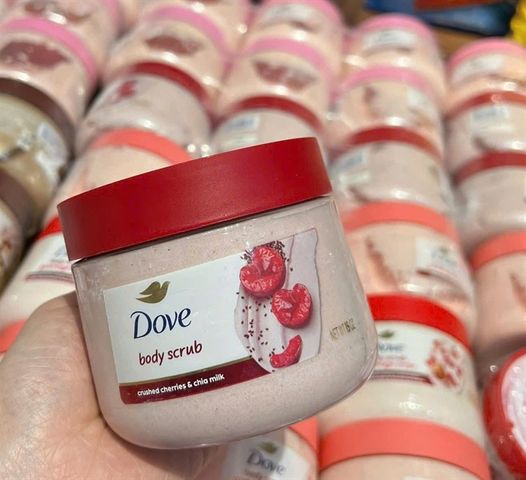 Tẩy tế bào chết Dove Cherry Chia Milk 425g da mịn