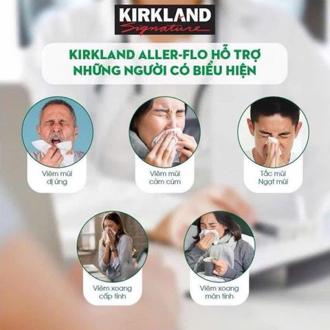 Xịt mũi Kirkland Signature Aller Flo - Chuyên giải quyết Viêm Xoang Viêm Mũi dị ứng - Kirkland Mỹ