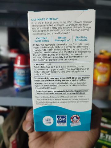 Dầu cá Omega-3 Nordic Naturals Ultimate Omega 1280mg 120 Softgels