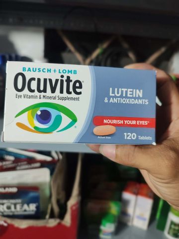 Viên uống bổ mắt Ocuvite Bausch+Lomb with Lutein & Antioxidants 120 viên