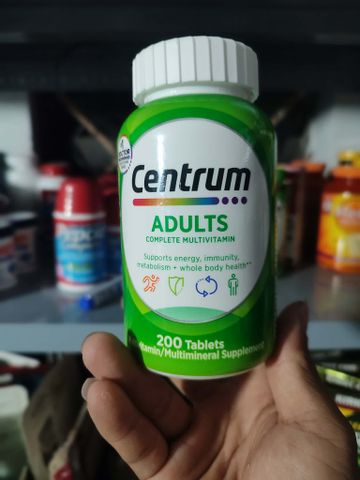 Viên uống Vitamin tổng hợp Centrum cho người lớn dưới 50 tuổi - 200 viên bổ sung vitamin và khoáng chất thiết yếu, tăng cường sức đề kháng 644369