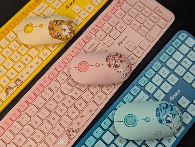 Bộ phím chuột không dây Fopato kết nối Bluetooth và Usb 2.4G