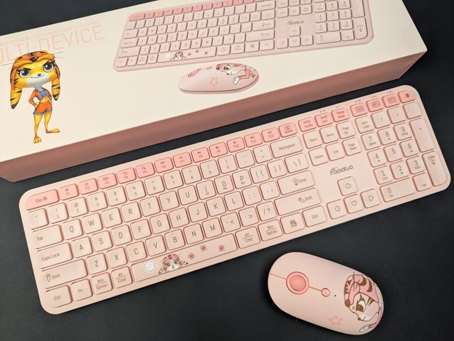 Bộ phím chuột không dây Fopato kết nối Bluetooth và Usb 2.4G