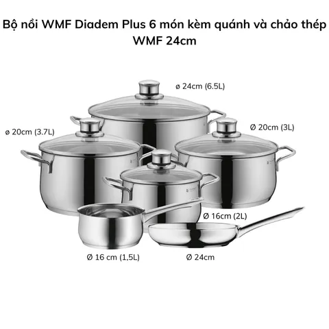 Bộ nồi WMF Diadem Plus 6 món