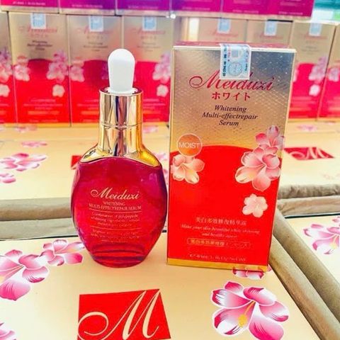 Serum Meiduzi Đỏ 40ml Truyền Trắng Da – Mờ Thâm Mụn, Cấp Ẩm Sáng Da, Skin Care Chính Hãng