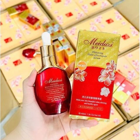 Serum Meiduzi Đỏ 40ml Truyền Trắng Da – Mờ Thâm Mụn, Cấp Ẩm Sáng Da, Skin Care Chính Hãng