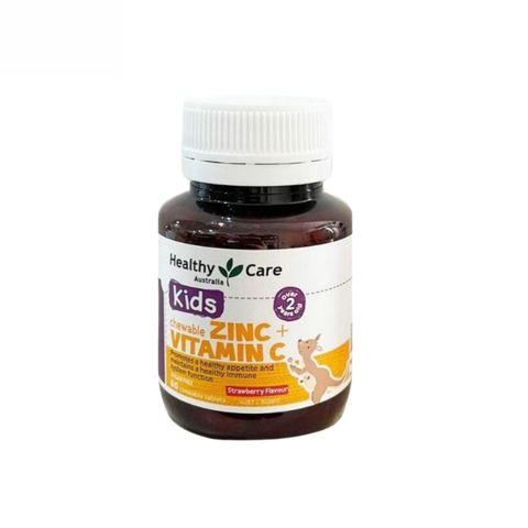 Viên nhai kẽm Zinc + Vitamin C Healthy Care cho bé - 60 viên