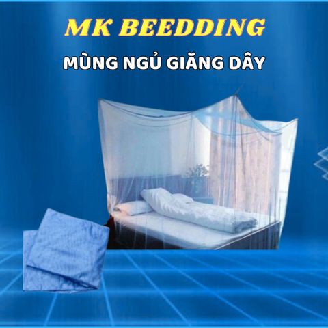 Mùng ngủ giăng dây đủ kích thước, màn ngủ dày lỗ nhỏ chống côn trùng tuyệt đối