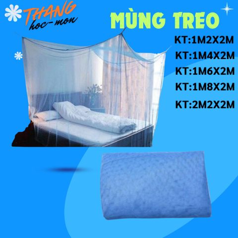 Mùng ngủ giăng dây đủ kích thước, màn ngủ dày lỗ nhỏ chống côn trùng tuyệt đối