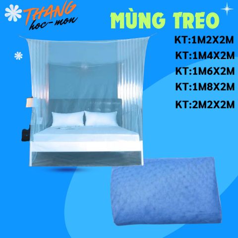 Mùng ngủ giăng dây đủ kích thước, màn ngủ dày lỗ nhỏ chống côn trùng tuyệt đối