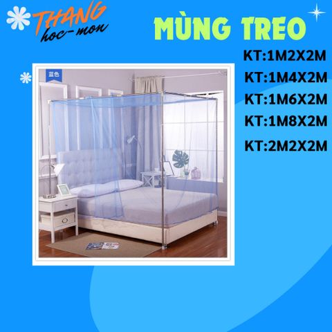 Mùng ngủ giăng dây đủ kích thước, màn ngủ dày lỗ nhỏ chống côn trùng tuyệt đối