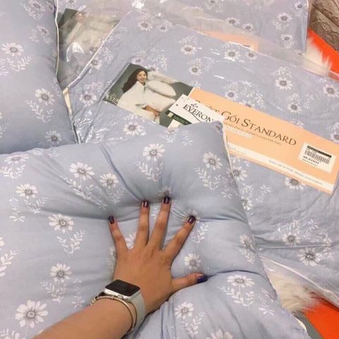 Ruột gối hơi bông gòn cao cấp kháng khuẩn mẫu hoa nhí kích thước 45x65cm