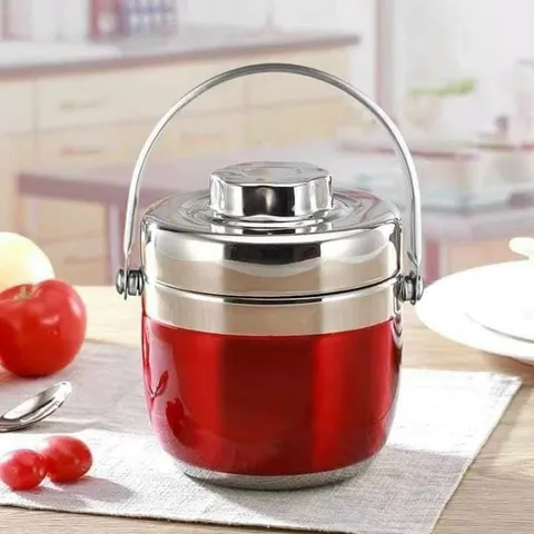 Cặp lồng giữ nhiệt inox dung tích 1,2 lít thiết kế 2 tầng (hàng dày và nặng) hộp đựng cơm