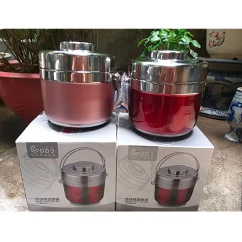 Cặp lồng giữ nhiệt inox dung tích 1,2 lít thiết kế 2 tầng (hàng dày và nặng) hộp đựng cơm