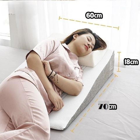 Gối Chống Trào Ngược Dạ Dày Tiến Đạt Cao Cấp Kích Thước 70x60x18cm, Giảm Viêm Họng, Ho Đêm, Nghẹn Cổ