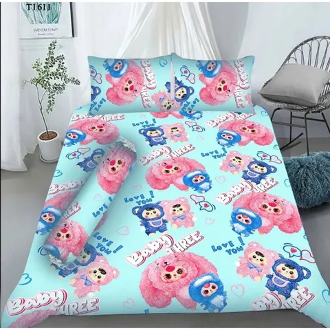 NGẪU NHIÊN Bộ ga vỏ gối 4  món mẫu Caro 1m6x2m (1 ga bo chun, 1 áo gối ôm, 2 áo gối nằm)