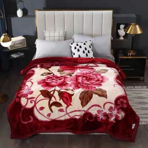 Chăn mền tuyết nhung 2.5kg dài 1m9x2m 2 lớp loại dày, mền bông mùa đông cotton mềm mịn 2mx2m