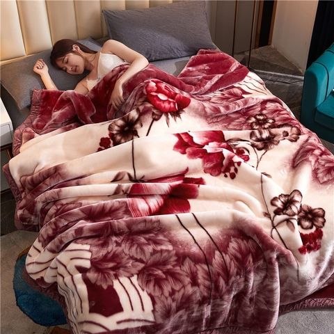 Chăn mền tuyết nhung 2 lớp loại dày siêu ấm mền mịn 1,6mx2m bao đẹp cao cấp nặng 1.7kg