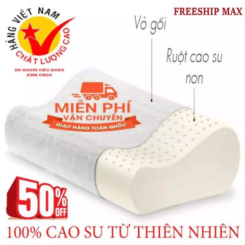 Gối Nằm Cao Su Non NHÂN TẠO SÀI GÒN, Gối Cao Su Non Cho Người Lớn Ngủ Ngon Chống Đau Cổ Vai Gáy [BH 1 Đổi 1]