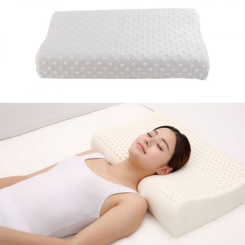 Gối Nằm Cao Su Non NHÂN TẠO SÀI GÒN, Gối Cao Su Non Cho Người Lớn Ngủ Ngon Chống Đau Cổ Vai Gáy [BH 1 Đổi 1]