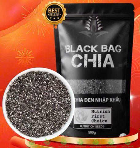 [HÀNG CHUẨN LOẠI 1] Hạt Chia Organic 500g – Eat Clean – Túi Đen Cao Cấp (Nutrion Seeds)