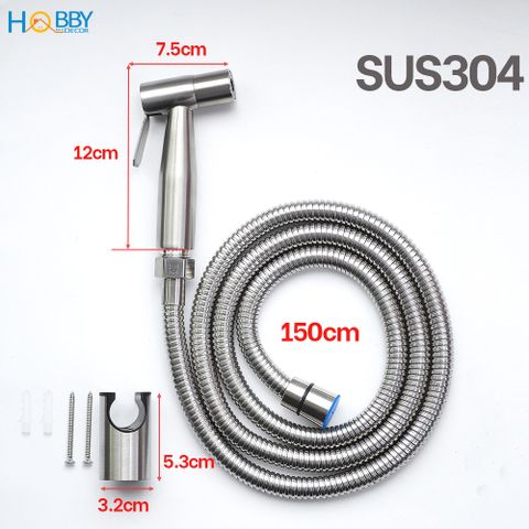 Vòi Xịt Toilet Kèm Dây Inox 304