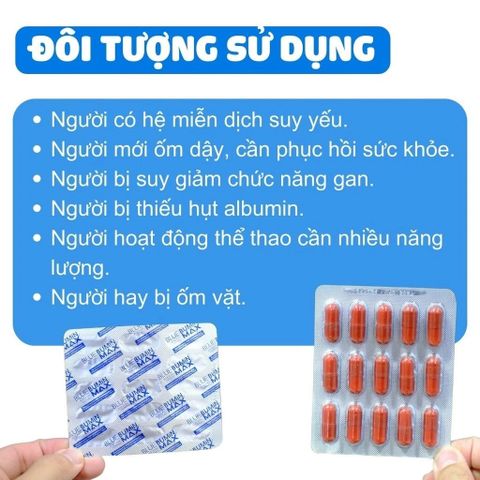 [Nhập khẩu] BlueBumin Max 1000mg - Tăng Cường Miễn Dịch, Giảm Mệt Mỏi Phục Hồi Sức Khoẻ (Hộp 30 viên)