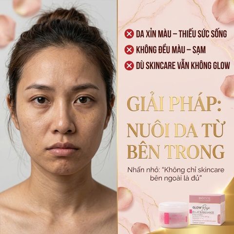 Viên Uống Dưỡng Sáng Da Biocyte GlowRose 60 Viên – Căng Mịn, Hồng Hào, Rạng Rỡ Tự Nhiên