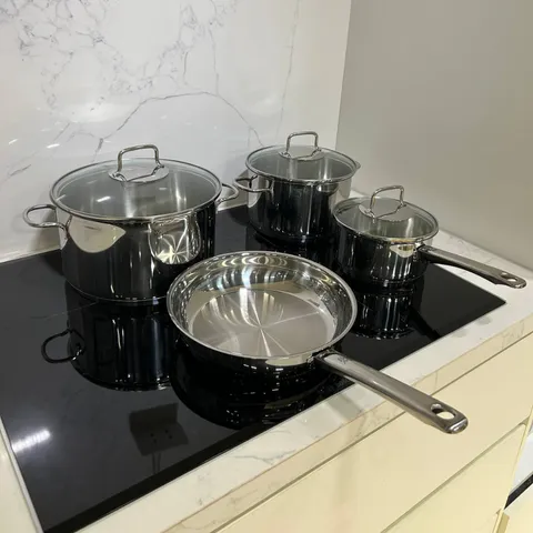 Bộ nồi WMF Astoria 4 món kèm quánh và chảo thép WMF 24cm