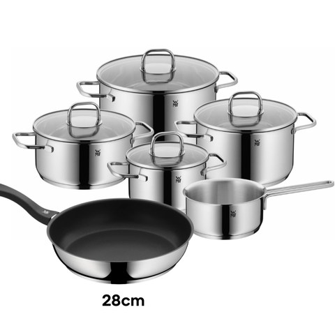 Bộ nồi WMF Inspiration 6 món kèm quánh và chảo chống dính WMF Devil 28 cm