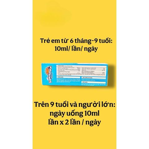Siro Canxi-D3 Bapkalumkid hỗ trợ xương,răng chắc khoẻ và giảm nguy cơ còi xương (Hộp 20 ống)