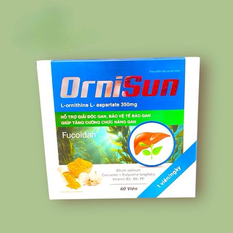 Thực phẩm Ornisun hỗ trợ giải độc gan,bảo vệ tế bào gan cho người suy gan,xơ gan(Hộp 60 viên)