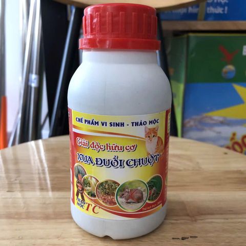 Chế phẩm vi sinh - thảo mộc xua đuổi chuột- giải độc hữu cơ cho cây,chai 240ml