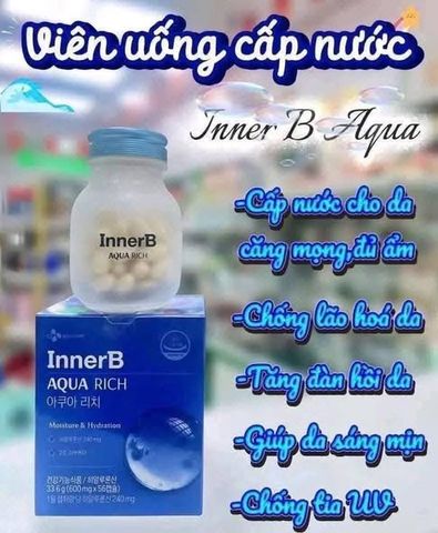 Innerb Aqua Rich 56 Viên Chính Hãng Hàn Quốc | Hỗ Trợ Duy Trì Độ Ẩm Cho Da | Thực Phẩm Bổ Sung Chăm Sóc Da